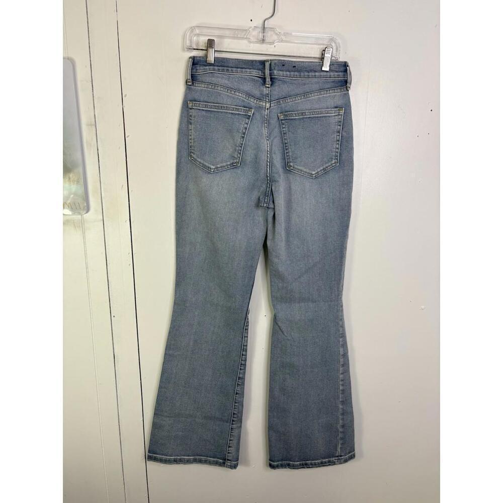 Gap Jeans Womens 28 6 70s High Rise Flare Ripped Knee Light Wash Boho Hippie - Picture 2 of 10